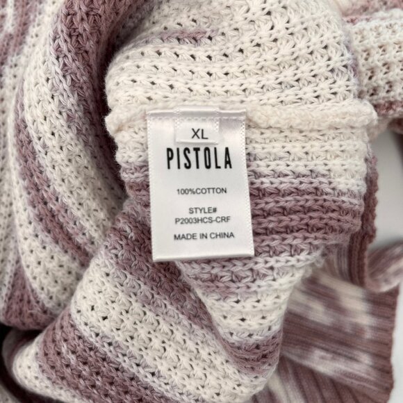 Pistola Olga Thermal Pullover Size XL Waffle Knit Long Sleeve Cotton Crewneck - Picture 10 of 11